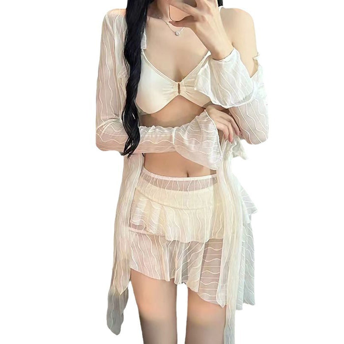 Wholesale Bikini swimsuit women's four piece set split long sleeved skirt style