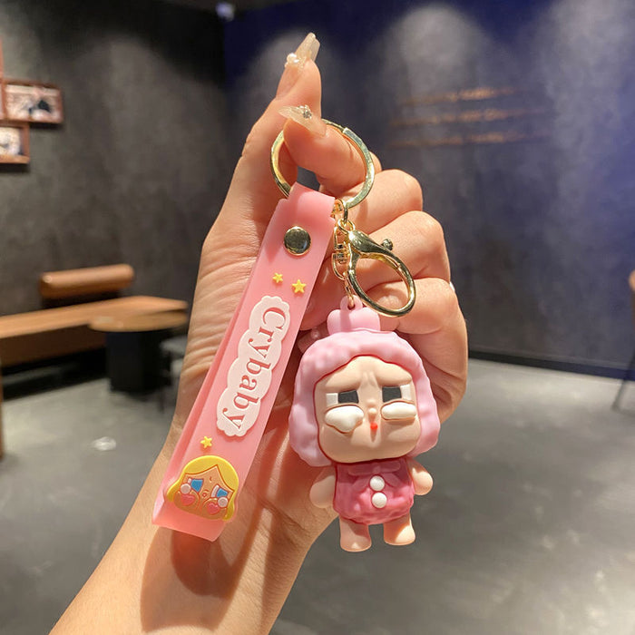 Wholesale Tear doll cartoon keychain cute  doll children' s school bag pendant keychain claw machine small gift