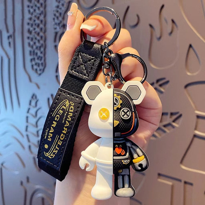 Wholesale Silicone Creative Semi-Anatomy Mechanical Bear Keychain