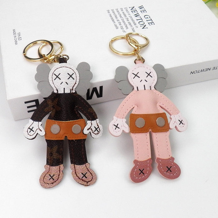 Wholesale  leather ornaments doll  keychain bag pendant car decoration phone case accessories