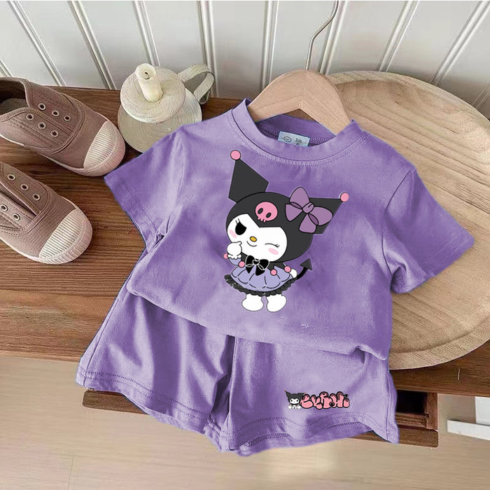 Wholesale Cartoon Cute T-shirt Shorts Children's Suit JDC-CTS-XiaoHZ001