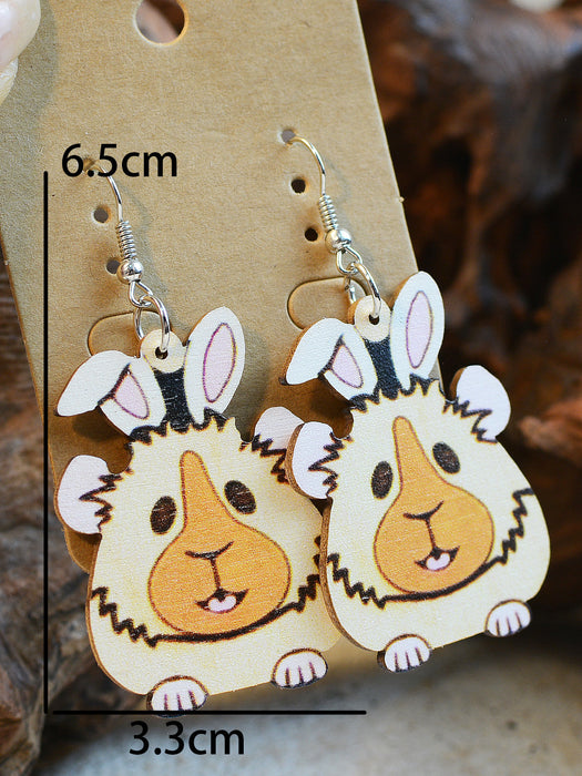 Wholesale Easter Cute Pig Rabbit Earrings JDC-ES-ChenC003