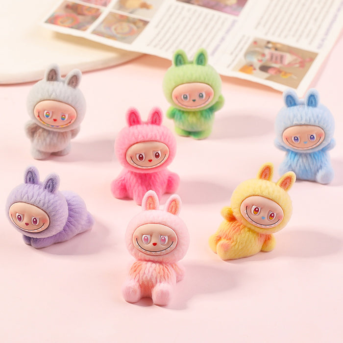 Wholesale flocked cute mini figurine