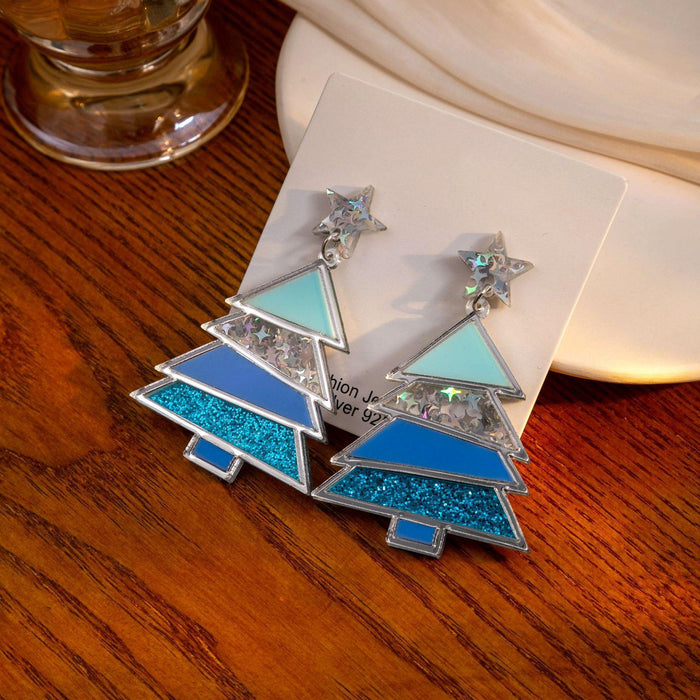 Wholesale Christmas Sweet and creative snowflake earrings