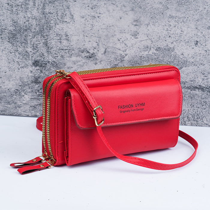 Wholesale Chic Urban Simplicity Women' s Crossbody Bag PU Leather Zipper Daily Use