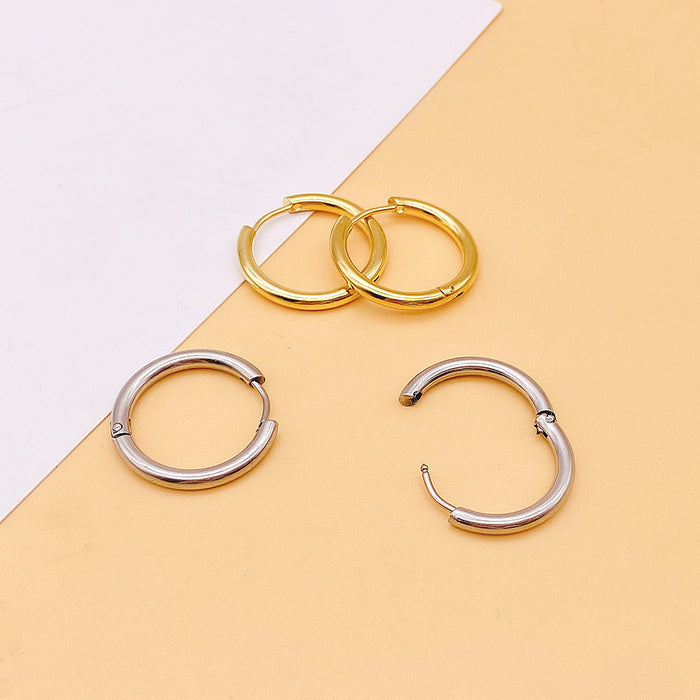 Wholesale Hot Selling Stainless Steel Earrings New Round Earrings for Men European and American Body Piercing Accessories JDC-ES-YaChen010