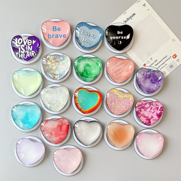 Wholesale Glass Heart-Shaped Phone Airbag Stand