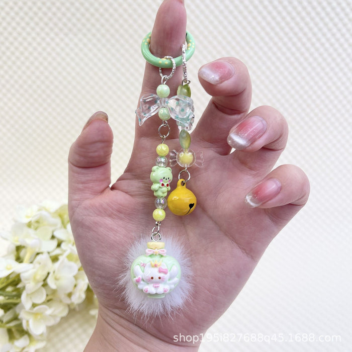 Wholesale Creative Cartoon Hand-painted Beads Mobile Phone Hanging Chain Bag Decorative Pendant DIY Accessories for Girlfriends