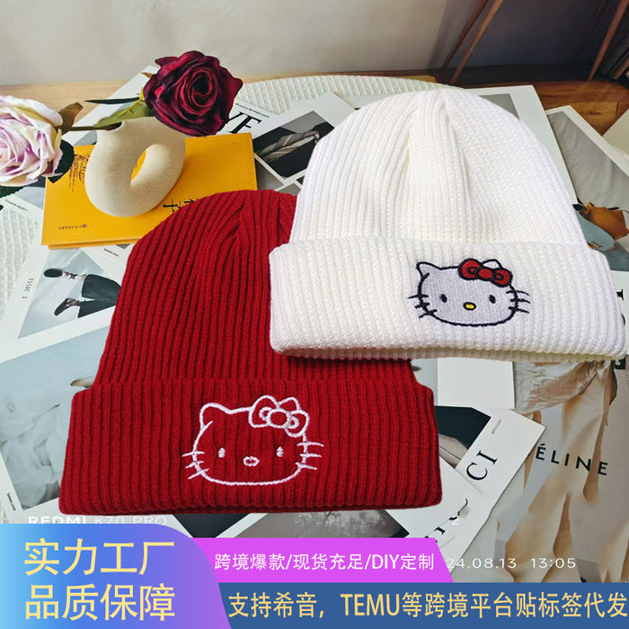 Wholesale All-match Pullover Hat Cat Warm Hat Cute Hat