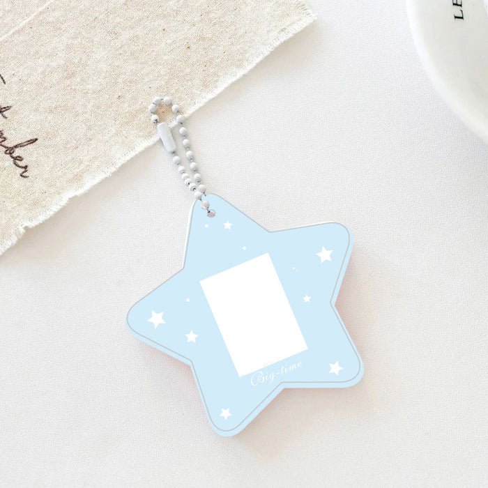 Wholesale Star Hard Card Holder for Students Photo Decoration Key Chain Pendant Card Holder
