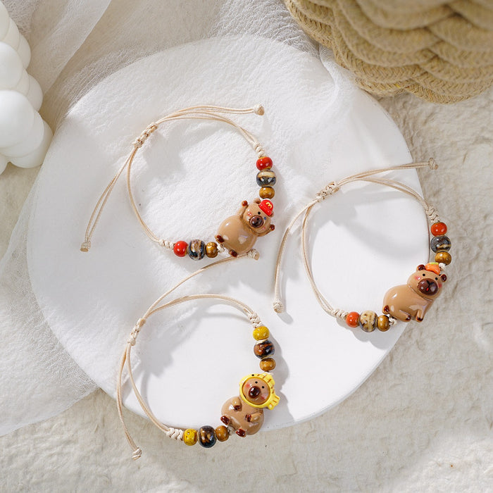 Wholesale Bracelet Cute Resin Bear Student Small Animal Children's Hand Rope Women
