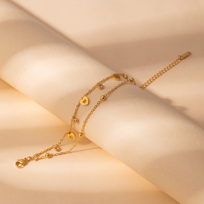 Wholesale Stainless steel fashion diamond bracelet flower geometric