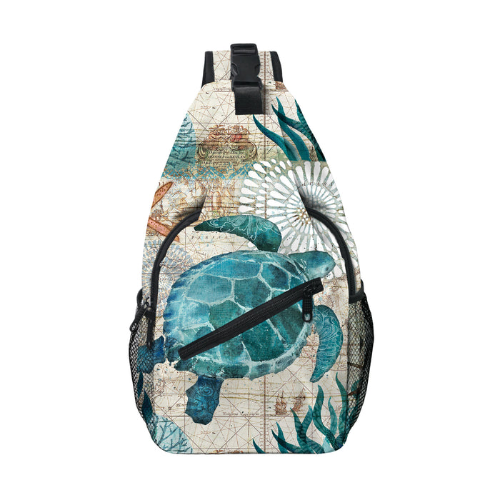 Wholesale turtle chest bag cartoon marine animal shoulder bag