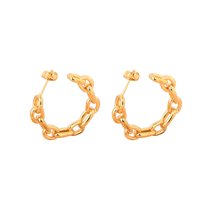 Wholesale Personality Chain Links C-Shaped Earrings
