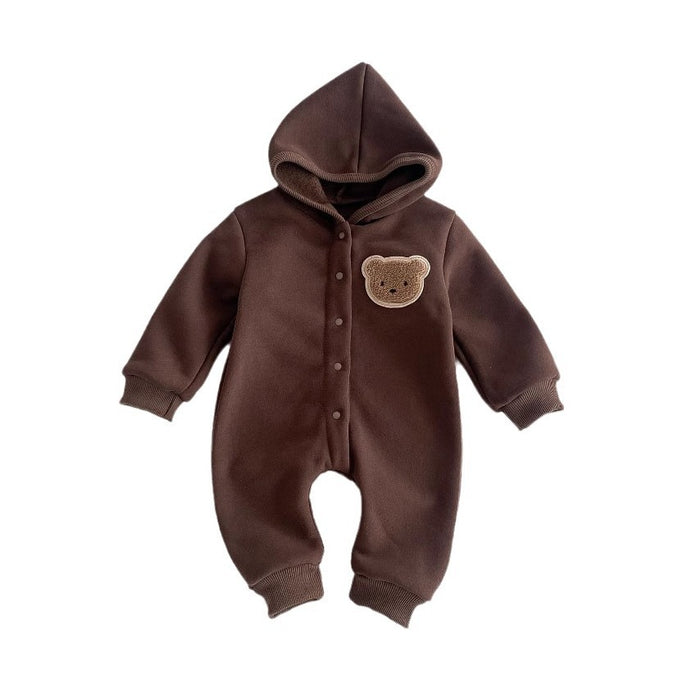 Wholesale Autumn and Winter Baby Jumpsuit Thick Fleece Bear Crawling Clothes JDC-BC-WeiNiS019