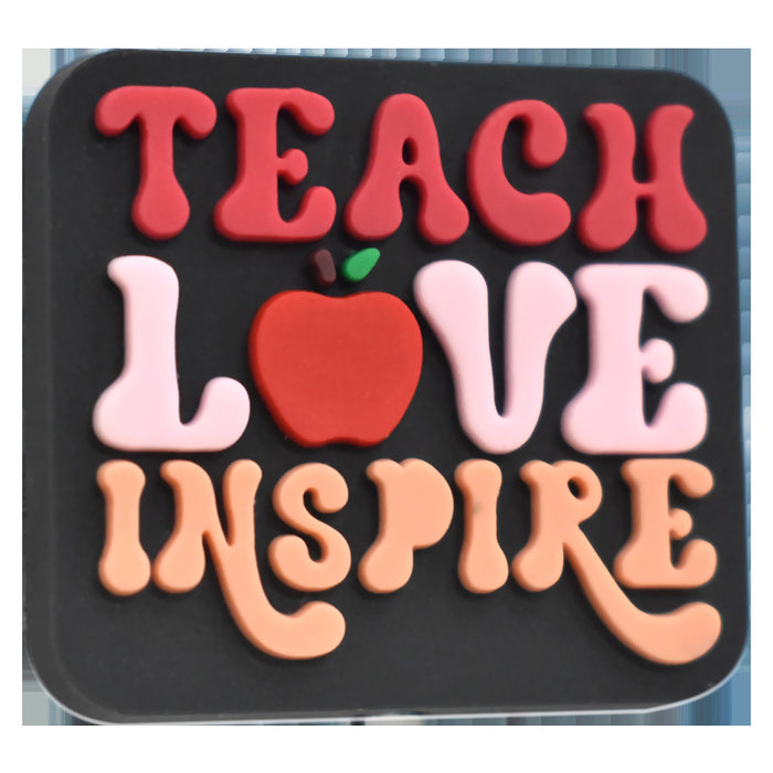 Wholesale School Season Beaded English Letter Series pvc Soft Rubber Beads Ballpoint Pen Beaded Bracelet Mobile Phone Chain