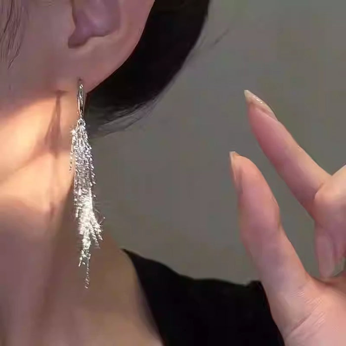 Wholesale Stylish Long Tassel Round Earrings