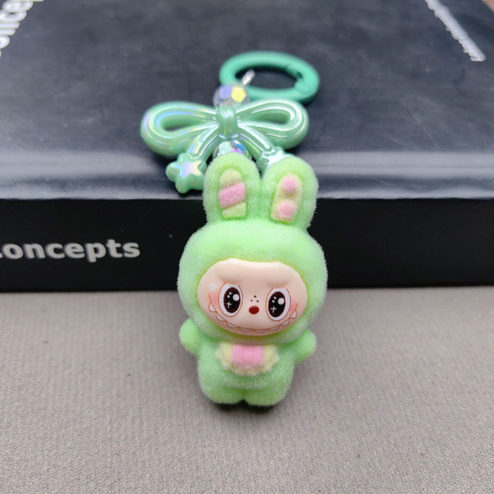 Wholesale Flocked Keychain Bag Bow Phone Ins Pendant Best Friend Gift Cute Plush Toy