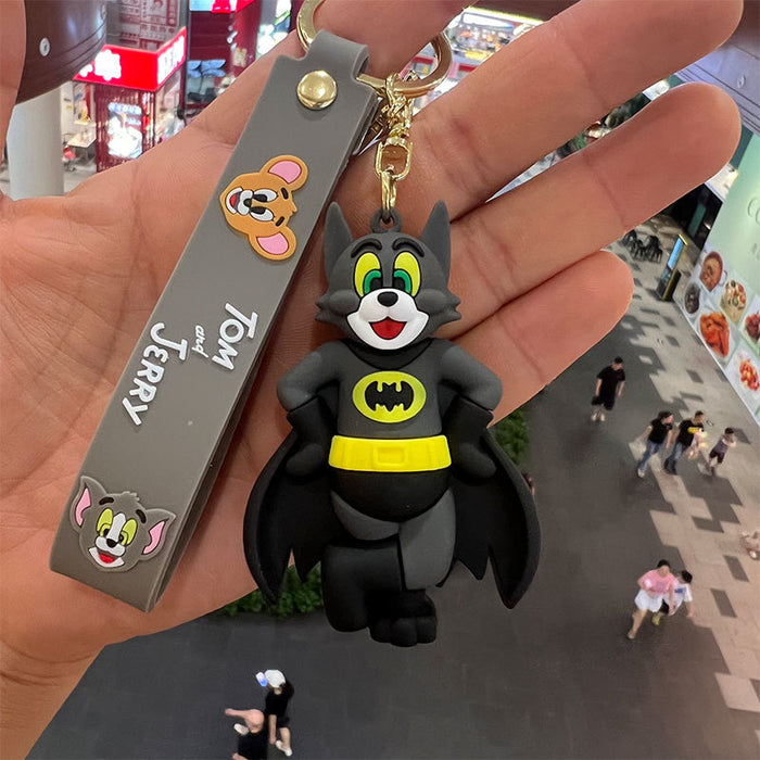 Wholesale Creative Superman Doll Keychain Pendant Car Chain School Bag Accessories Gift JDC-KC-MiaoYi001