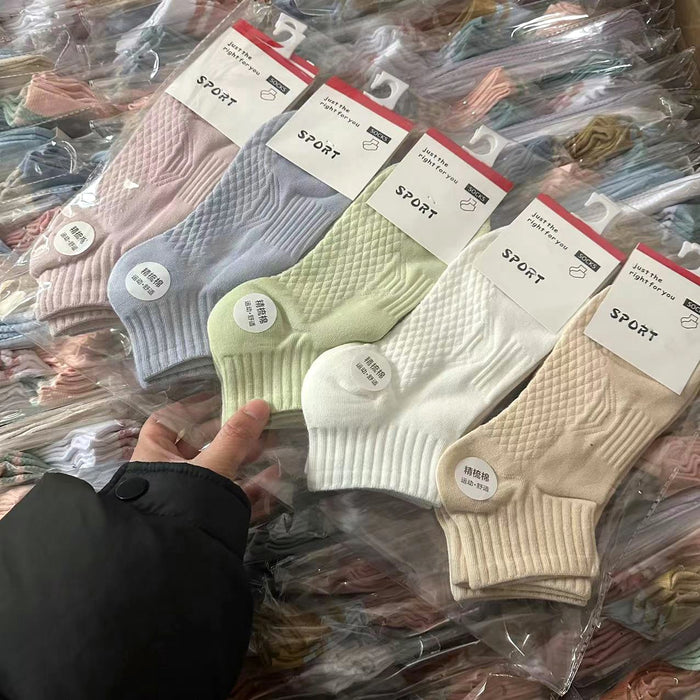 Wholesale Spring and Autumn Low Socks Women's Short Socks Spring and Summer Thin Breathable Cotton Socks Women's Sports Short Socks