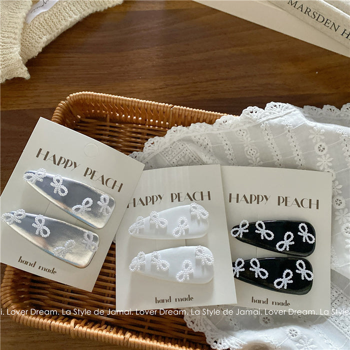 Wholesale Texture bow, bangs clip, side clip, hair clip, hair accessory