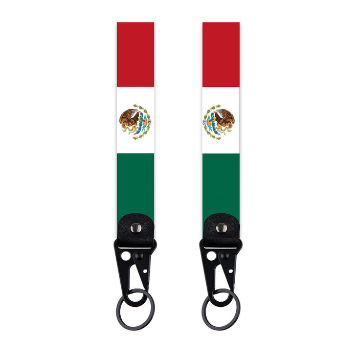 Wholesale  simple world flag  alloy car keychain pendant