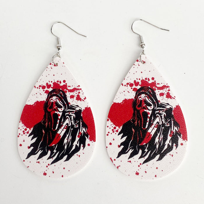 Wholesale  Earrings Horror Movie Characters Blood Exaggerated Dark Wind Holiday Gifts Cross-border New Earrings