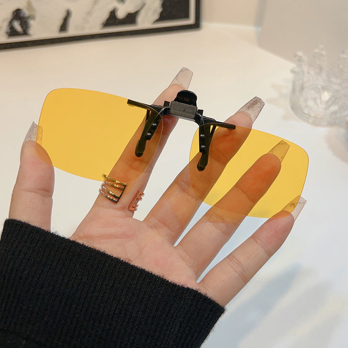 Wholesale Polarized clip can flip up nearsighted sunglasses clip fishing travel driver driving trendy polarized sun clip