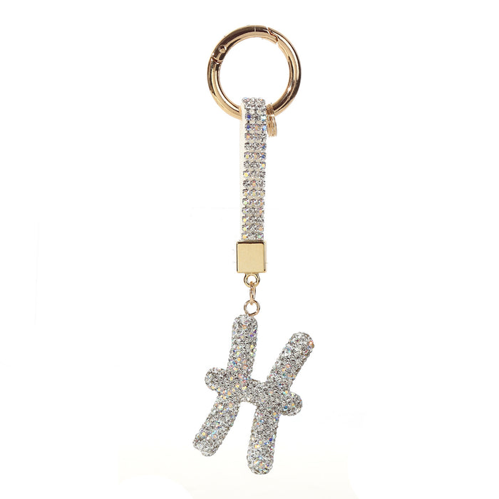 Wholesale Full Crystal Zodiac Keychain Diamond-Encrusted Car Key Chain,  Simple and Personalized Pendant