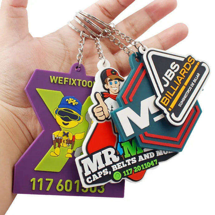 Wholesale PVC keychain, cute and creative small pendant, soft rubber keychain