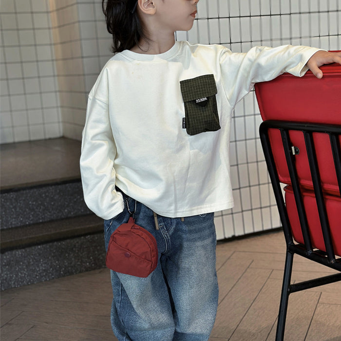 Wholesale New neck hanging small bag, trendy children's baby accessory bag, stylish headphone bag, portable wallet for outdoor use