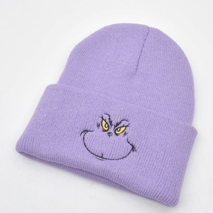 Wholesale Autumn and Winter Acrylic Cartoon Embroidery Knitted Beanie JDC-FH-PeiN015