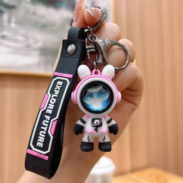 Wholesale Starry Sky Rabbit Astronaut Keychain Key Chain Pendant Couple Bag Pendant Gift