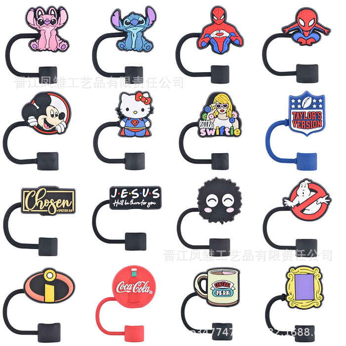 Wholesale 20pcs Food grade stainless steel glass drinking tube cover dust plug cover