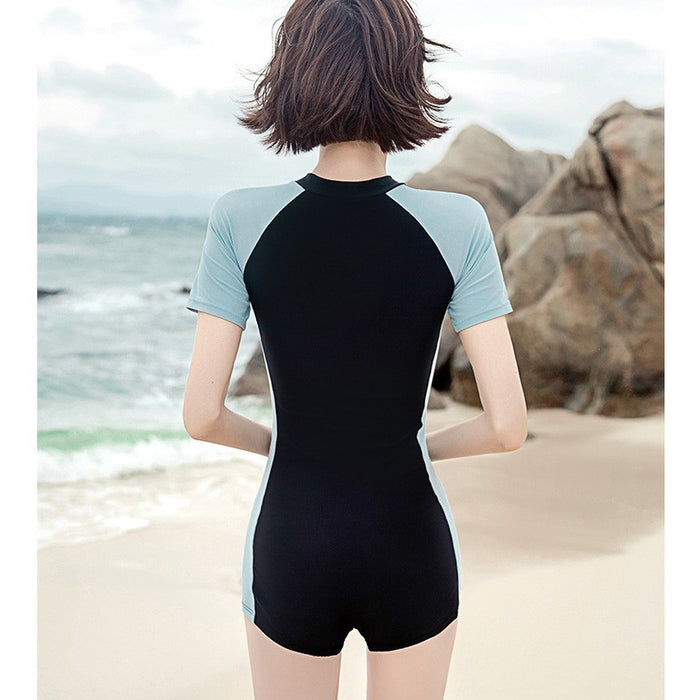 Wholesale One-piece sports swimsuit, two-piece skirt style flat angle hot spring swimsuit