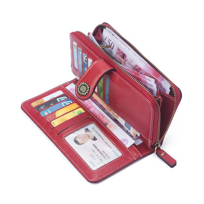Wholesale Wax Leather Vintage Wallet
