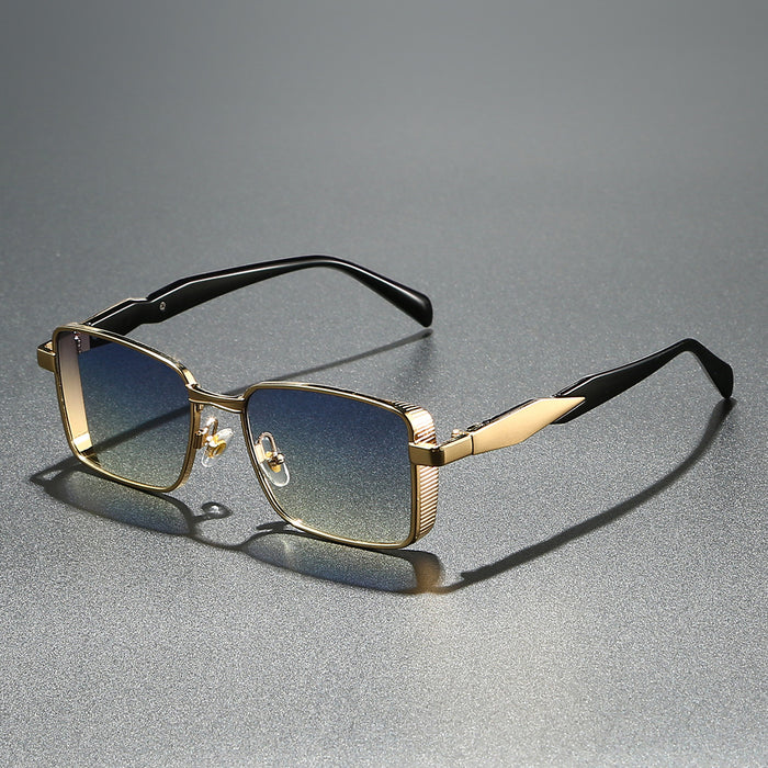 Wholesale Metallic sunglasses, personalized UV protection, fashionable square sunglasses
