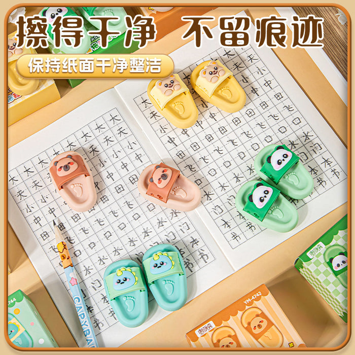 Wholesale Creative Cartoon Animal Erasers - Slippers & Dinosaur Design
