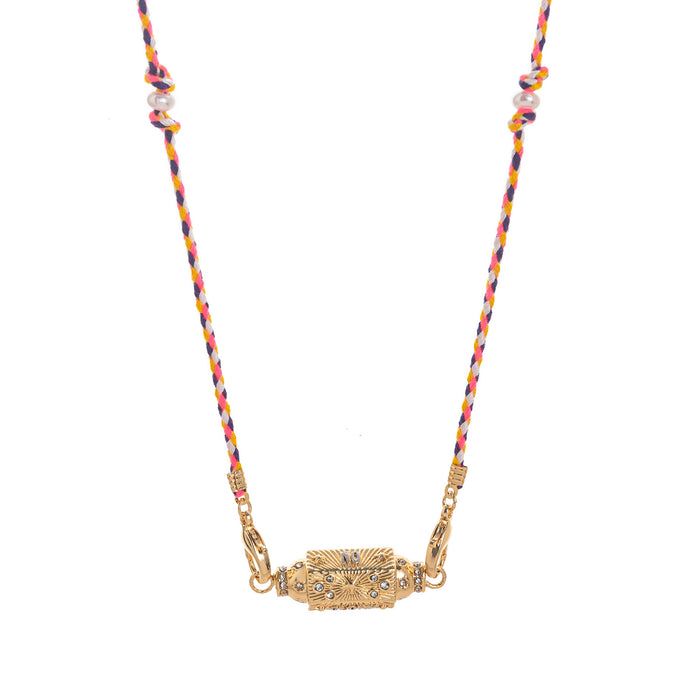 Wholesale Valentine' s Day Colorful Tarot Necklace Women' s Niche Star Eyes Gold-Plated Color-Preserving Pendant