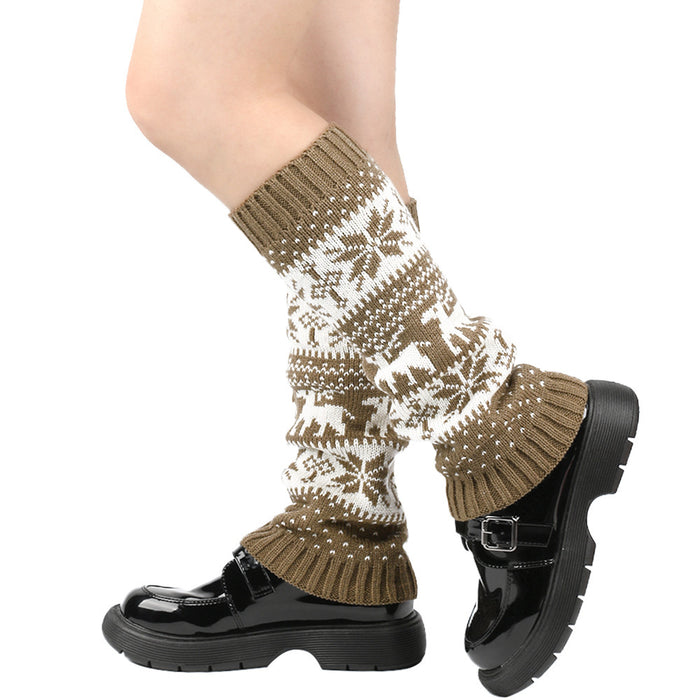 Wholesale Thickened Christmas Snowflake Deer Autumn and Winter Leg Socks JDC-SK-XQ033