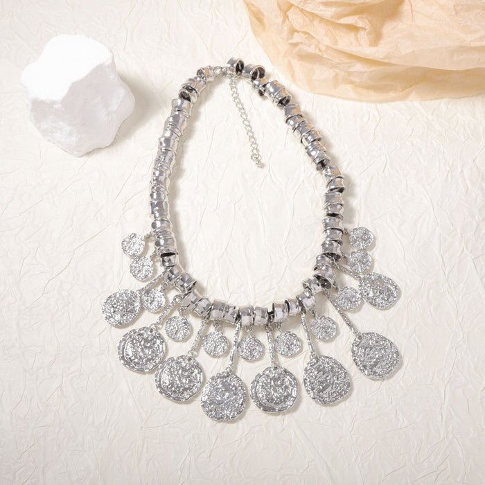 Wholesale Irregular Geometry Tassel Pendant Alloy Women Necklace