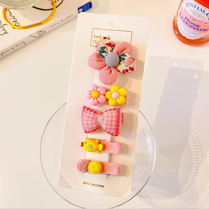Wholesale Baby hairpins,  children' s hairpins,  cute bowknot fabric clips,  small size,  no hair damage