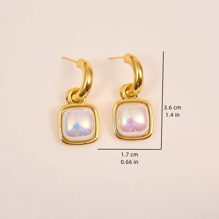 Wholesale Square pearl earrings