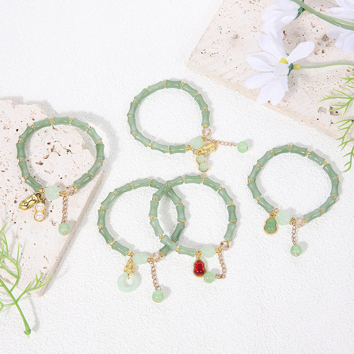 Wholesale Bamboo bracelet high bracelet peace buckle jade gourd bracelet jewelry