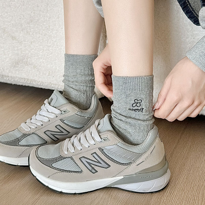 Wholesale Socks with double needle embroidery, tube socks, pile socks