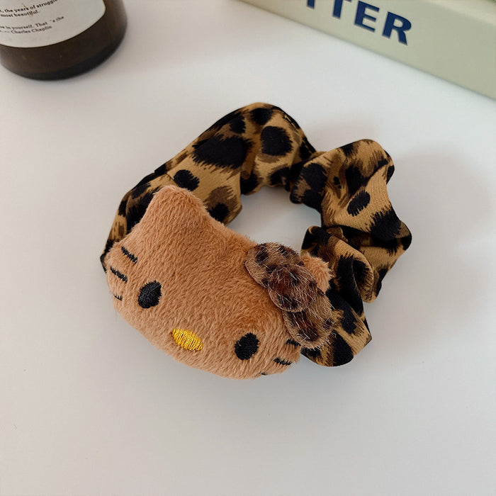 Wholesale Leopard print scrunchie,  hair tie,  elastic band