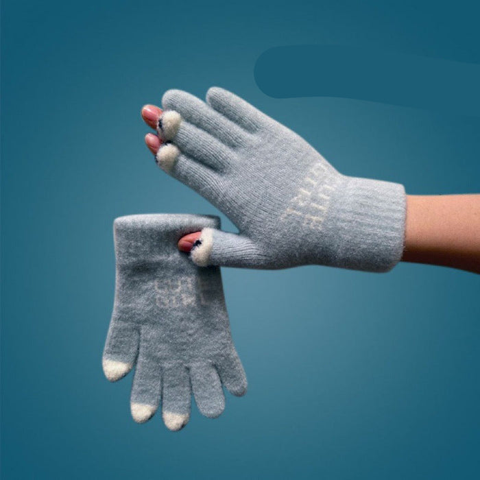 Wholesale cute wool knitting warm  cartoon students all-match