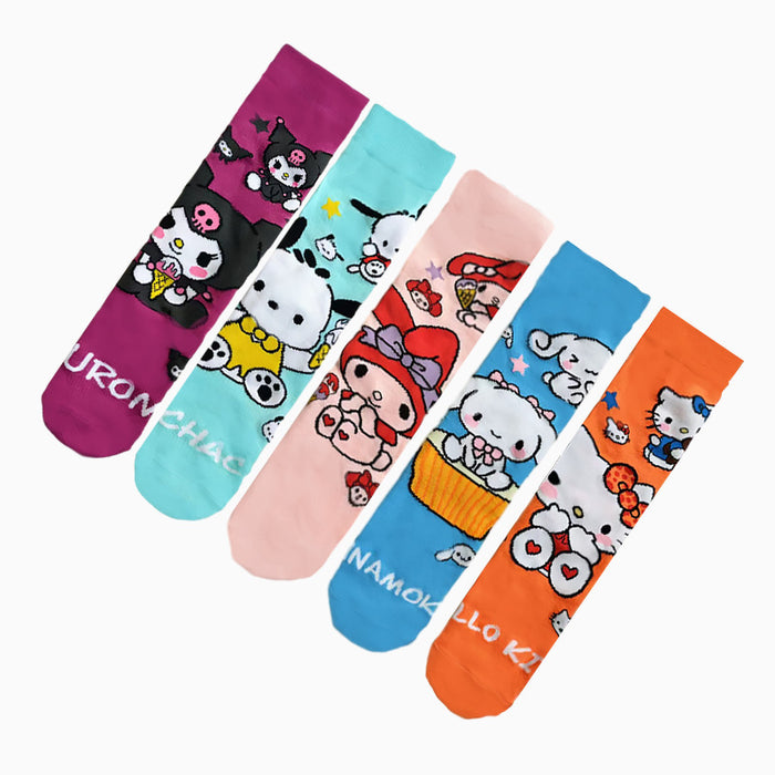 Wholesale Cotton All-Season Cartoon Mid-Calf Socks