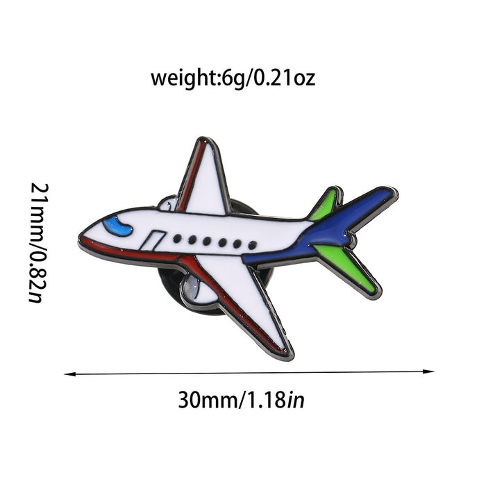 Wholesale Metal 3D Airplane Brooch Electroplated Fighter Jet Pin Fashion Accessory For Clothing And Backpack