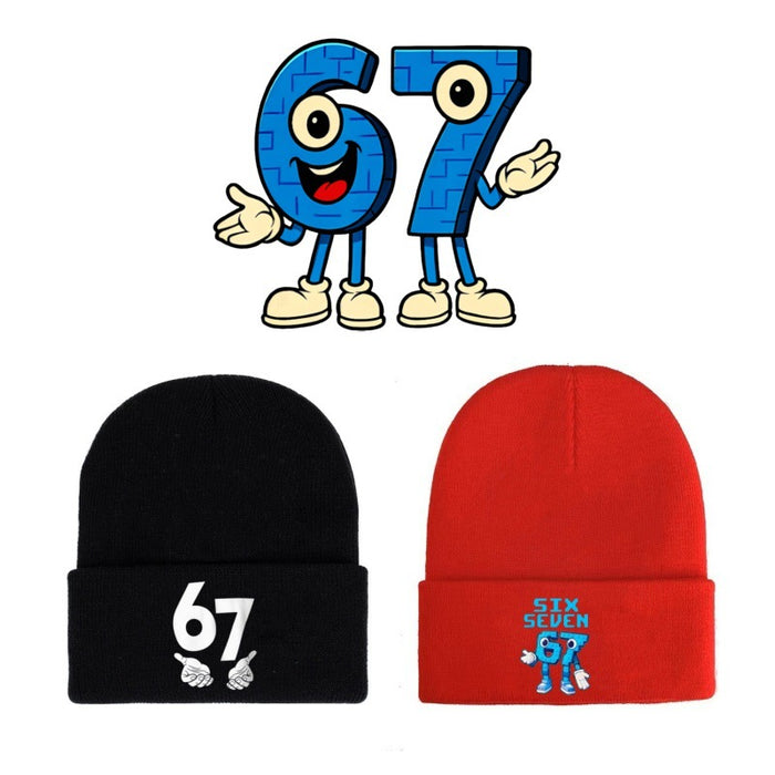 Wholesale Letter pattern knitted hat wool hat warm hat